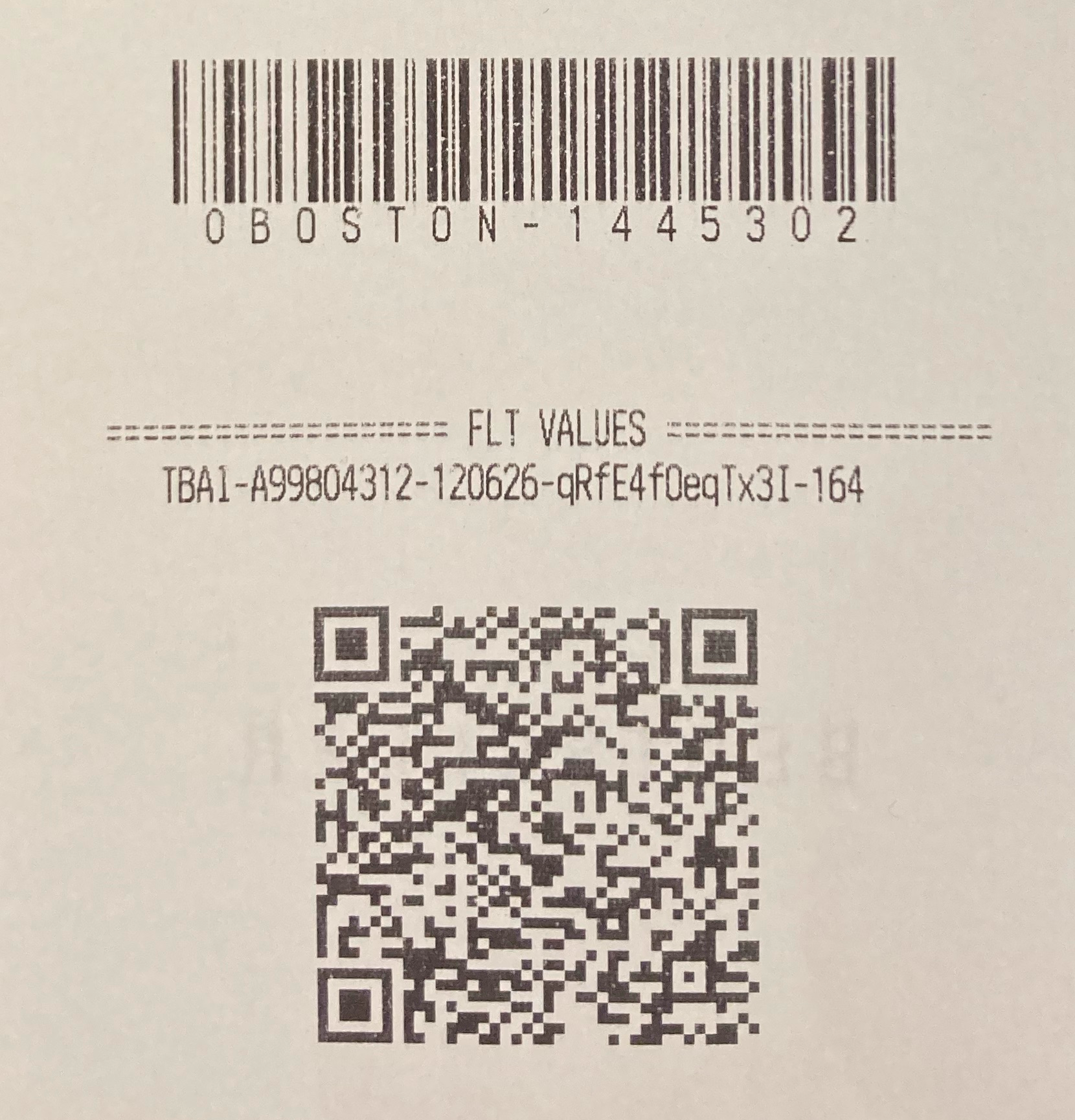 Printed receipt showing the TicketBAI ID and QR code